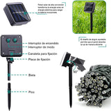 GUIRNALDA NAVIDEÑA CON PANEL SOLAR 25 METROS