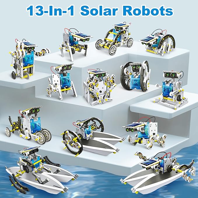 SET ROBOT CON PANEL SOLAR 13 MODELOS EN 1🤖