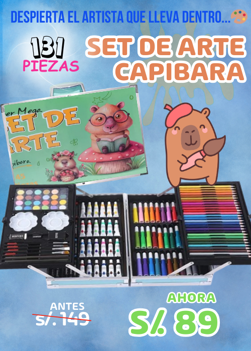 SET DE ARTE CAPIBARA 131 PIEZAS