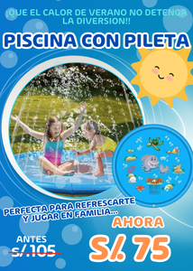 PISCINA PILETA CON ASPERSORES PARA NIÑOS