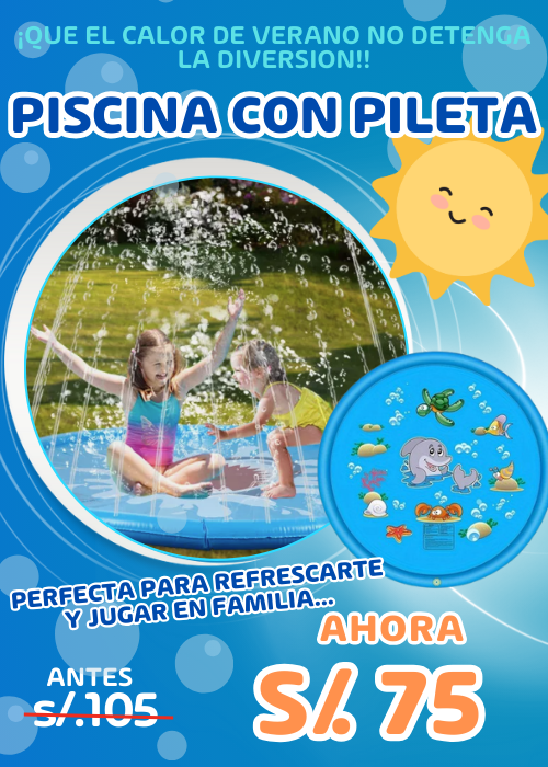 PISCINA PILETA CON ASPERSORES PARA NIÑOS