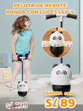 PELOTA DE REBOTE PANDA CON LUCES LED