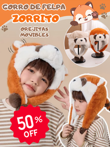 GORRO ABRIGADOR ZORRITO PARA NIÑOS