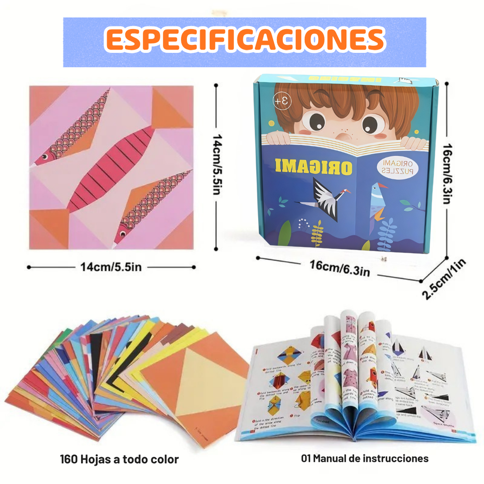 MI PRIMER ORIGAMI (57 DISEÑOS / 168 HOJAS)+REGALO